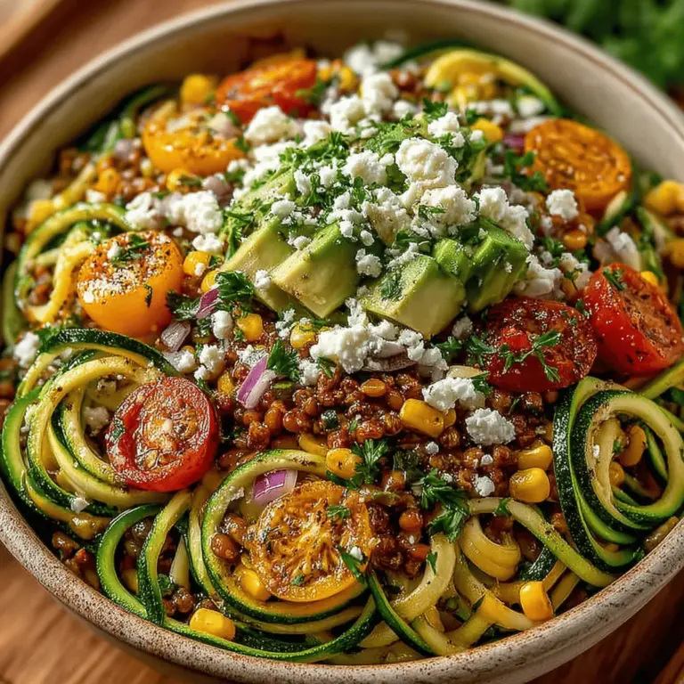 In a world where health-conscious eating has become a priority for many, recipes that are both nutritious and delightful are more sought after than ever. One such recipe that embodies this spirit is the Vibrant Zucchini & Lentil Salad Bowls. This dish not only bursts with color but also provides a plethora of flavors and textures, making it an appealing option for anyone looking to elevate their meal game. Whether you are a seasoned chef or a culinary novice, this salad is remarkably simple to prepare, ensuring that you can whip it up effortlessly for lunch, dinner, or even as a side dish for gatherings.
