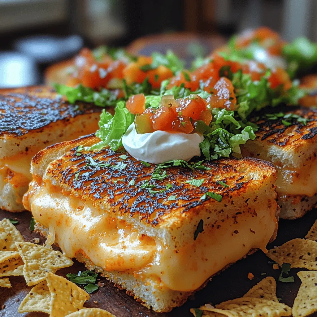 If you’re searching for a dish that epitomizes comfort food, look no further than our Cheesy Bites of Bliss recipe. This delightful culinary creation marries the beloved flavors of a classic grilled cheese sandwich with the satisfying crunch of tortilla chips, all brought together with a splash of zesty taco seasoning. Whether you’re hosting a lively game day gathering, celebrating a special occasion, or simply enjoying a cozy night in with family, these mini grilled cheese nacho sliders promise to delight taste buds of all ages. Easy to prepare and irresistibly tasty, Cheesy Bites of Bliss are sure to become a staple in your recipe repertoire.