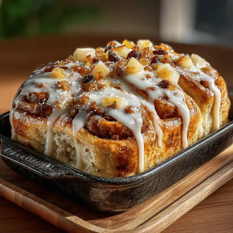 Cinnamon Apple Bliss Rolls are a delightful and comforting treat that epitomizes the warmth of home baking. Perfect for gatherings or cozy weekends, these rolls combine the sweetness of fresh apples with the warm, spicy aroma of cinnamon, creating a culinary experience that envelops the senses. The moment you pull these rolls from the oven, your kitchen fills with an irresistible scent that beckons friends and family to gather around for a taste.
