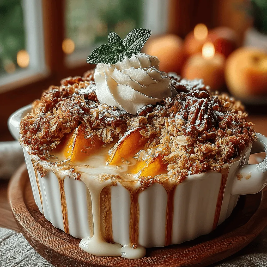 The crumble topping is the star of any great crumble dish, and achieving the perfect texture is crucial for a satisfying crunch that complements the juicy peaches below. To create your crumble topping, you'll need the following ingredients: