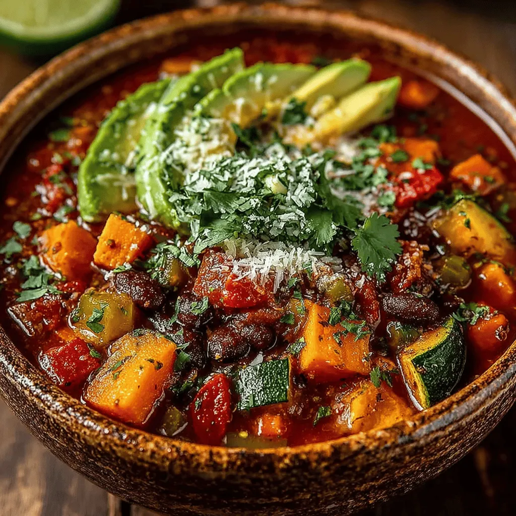 As the leaves begin to change and the air turns crisp, autumn invites us to embrace the warmth of comforting meals that nourish both body and soul. One standout dish that perfectly encapsulates the essence of this beautiful season is Autumn Harvest Chili. This recipe showcases a delightful combination of hearty vegetables and rich flavors, prominently featuring the natural sweetness of sweet potatoes. With a medley of colorful veggies and an aromatic blend of spices, this chili is not only satisfying but also a feast for the senses. Whether you’re preparing a cozy family dinner or hosting friends for a gathering, this Autumn Harvest Chili is sure to warm hearts and fill bellies.