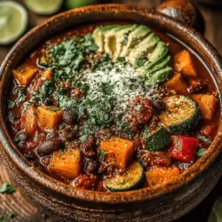 Autumn Harvest Chili with Sweet Potatoes