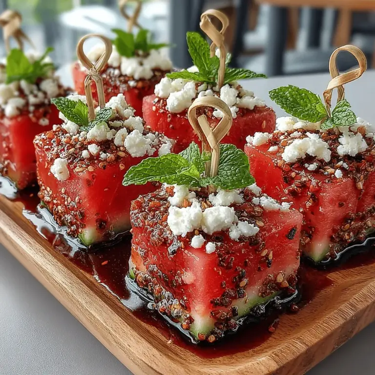 As the summer sun blazes down, the desire for refreshing appetizers becomes a culinary priority for many home cooks and entertainers. Nothing captures the essence of summer quite like vibrant, light dishes that burst with flavor and invigorate the palate. Among these, the Crispy Watermelon Feta Bites stand out as an exceptional choice, marrying the natural sweetness of watermelon with the savory creaminess of feta cheese. This delightful appetizer not only tantalizes taste buds but also offers a beautiful presentation that is perfect for gatherings, picnics, or simply enjoying on a warm day.