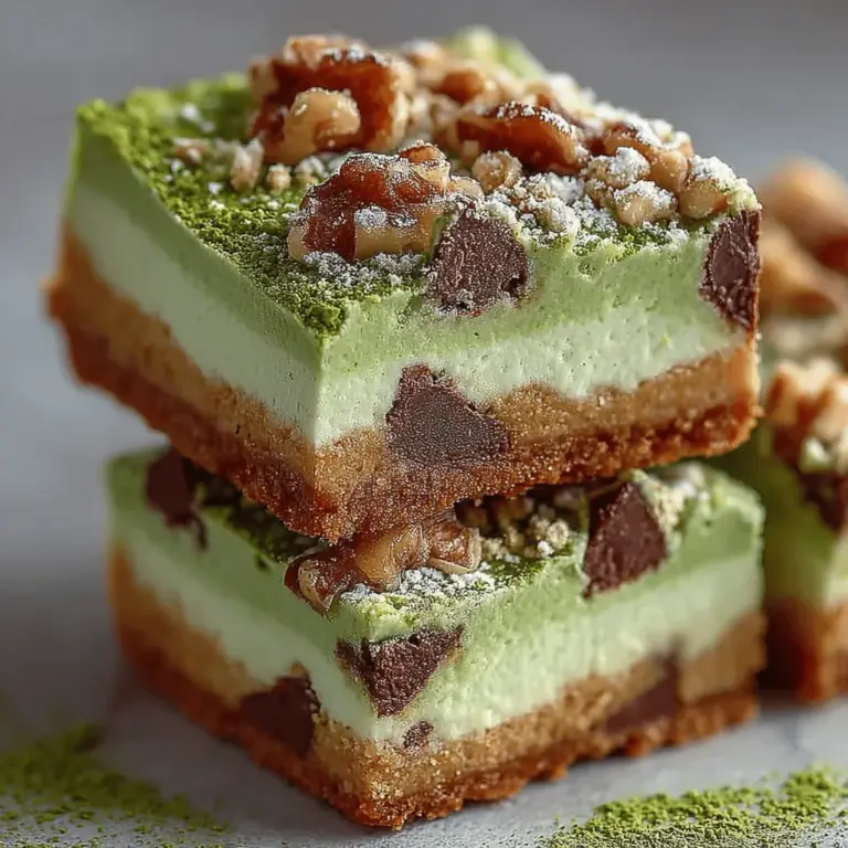 In the world of healthy desserts, the combination of frozen yogurt and cookie dough has emerged as a delightful trend that marries indulgence with nutrition. These Frozen Yogurt Matcha Cookie Dough Bars are not only delicious but also offer a refreshing twist on traditional sweets, allowing you to indulge your sweet tooth without the guilt. By incorporating wholesome ingredients like matcha and yogurt, this recipe stands out as a healthier alternative that doesn’t sacrifice flavor or enjoyment.
