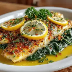 When it comes to quick and satisfying meals, Garlic Butter Tilapia with Spinach stands out as a top contender. This exquisite dish combines the delicate flavors of tilapia with the richness of garlic butter and the nutritious qualities of fresh spinach. Not only is it a palate-pleaser, but it's also a health-conscious choice, making it perfect for those busy weeknights when you want something delicious yet easy to prepare.