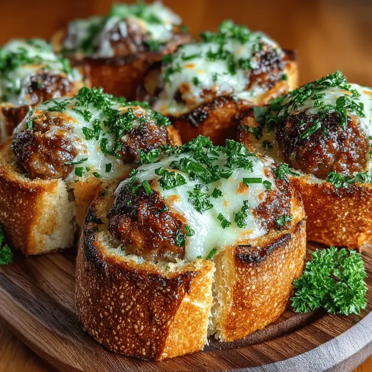 There’s something undeniably comforting about a well-made dish that evokes feelings of home and warmth. Comfort food has a unique ability to bring people together, whether it’s around a dinner table or during festive gatherings. Among the myriad of recipes that cater to this craving, Mini Meatball Garlic Bread Boats stand out as a delightful fusion of flavors and textures. This innovative dish marries the classic comforts of meatballs and garlic bread, creating a savory experience that’s both satisfying and fun to eat.