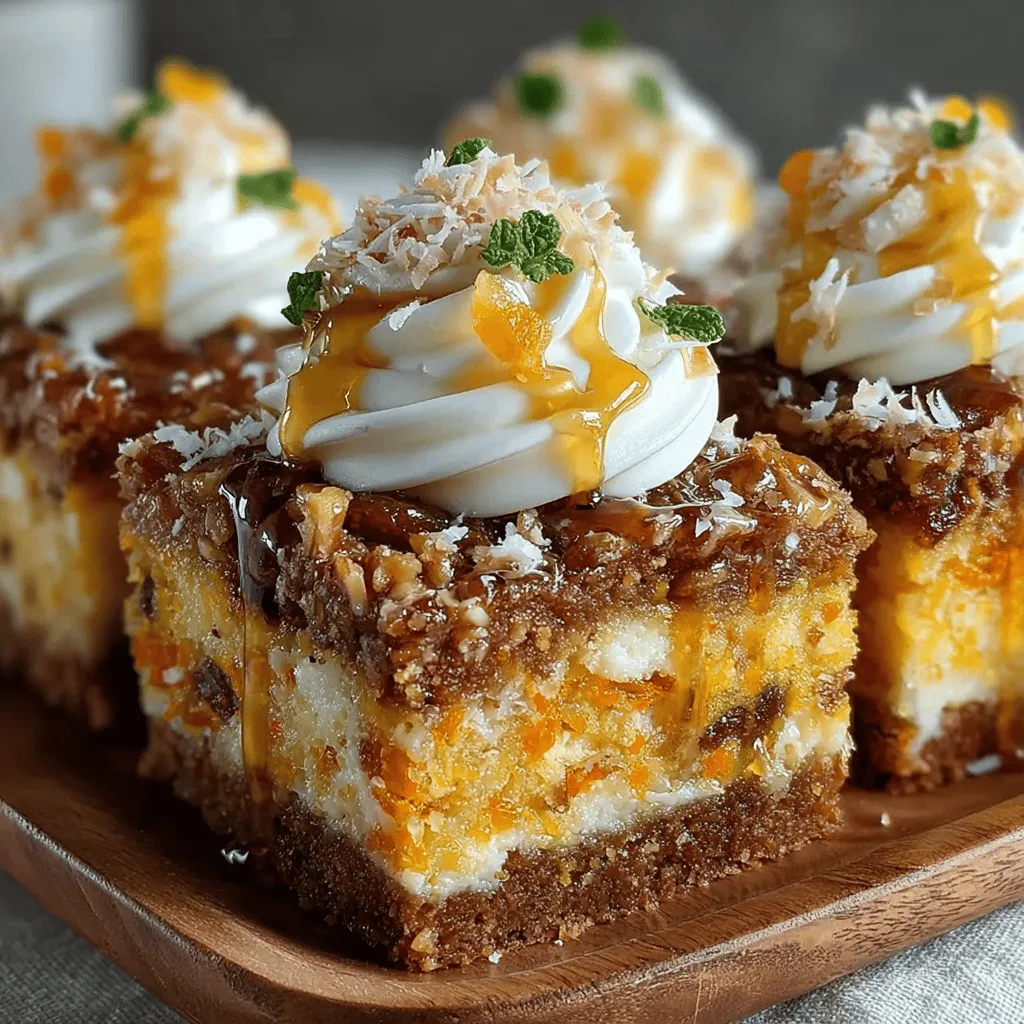 In the world of desserts, few combinations are as delightful as the fusion of moist carrot cake and creamy frozen yogurt. Our Delightful Frozen Yogurt Carrot Cake Squares provide a refreshing twist on a classic favorite, perfect for warm weather or whenever you're in the mood for a light and satisfying treat. This innovative dessert captures the essence of traditional carrot cake while introducing a new dimension of flavor and texture.