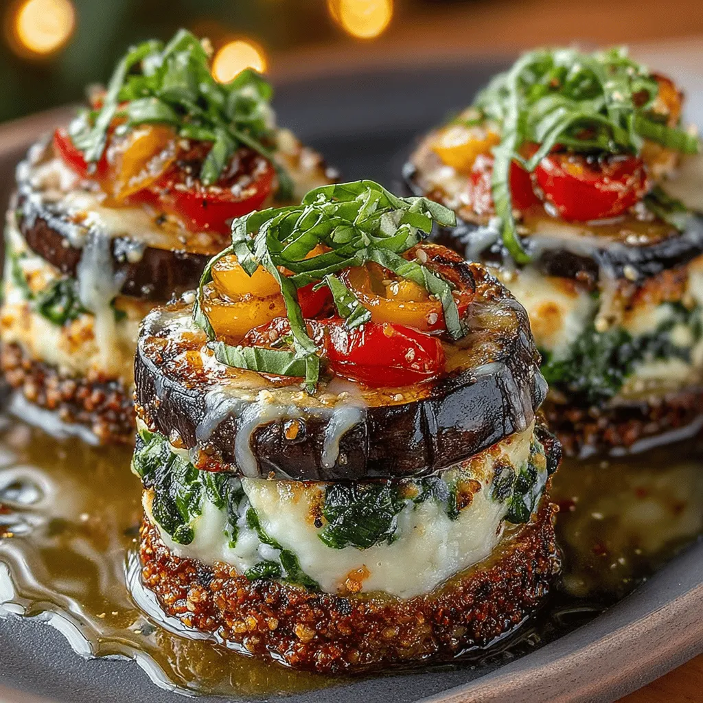 If you’re searching for a dish that’s both healthy and indulgent, look no further than Mini Eggplant Rollatini Stacks. This delightful recipe not only caters to vegetarians but also impresses everyone at the table with its vibrant presentation and rich flavors. With layers of grilled eggplant, a creamy cheese filling, and savory marinara sauce, these stacks offer a perfect balance of textures and tastes, making them a standout option for any meal.