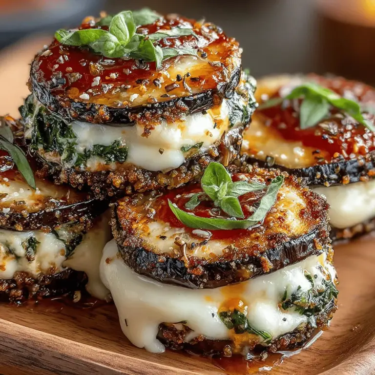 If you’re searching for a dish that’s both healthy and indulgent, look no further than Mini Eggplant Rollatini Stacks. This delightful recipe not only caters to vegetarians but also impresses everyone at the table with its vibrant presentation and rich flavors. With layers of grilled eggplant, a creamy cheese filling, and savory marinara sauce, these stacks offer a perfect balance of textures and tastes, making them a standout option for any meal.