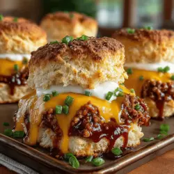 In the world of easy and delicious meals, Mini BBQ Turkey Biscuit Melts stand out as a perfect choice for both casual gatherings and busy weeknight dinners. These bite-sized delights combine the savory goodness of ground turkey with the rich, smoky flavor of BBQ sauce, all encased in flaky biscuit dough and topped with melted cheese. Whether you're hosting a game day party or simply looking for a quick and satisfying dinner, these melts are sure to please both kids and adults alike.