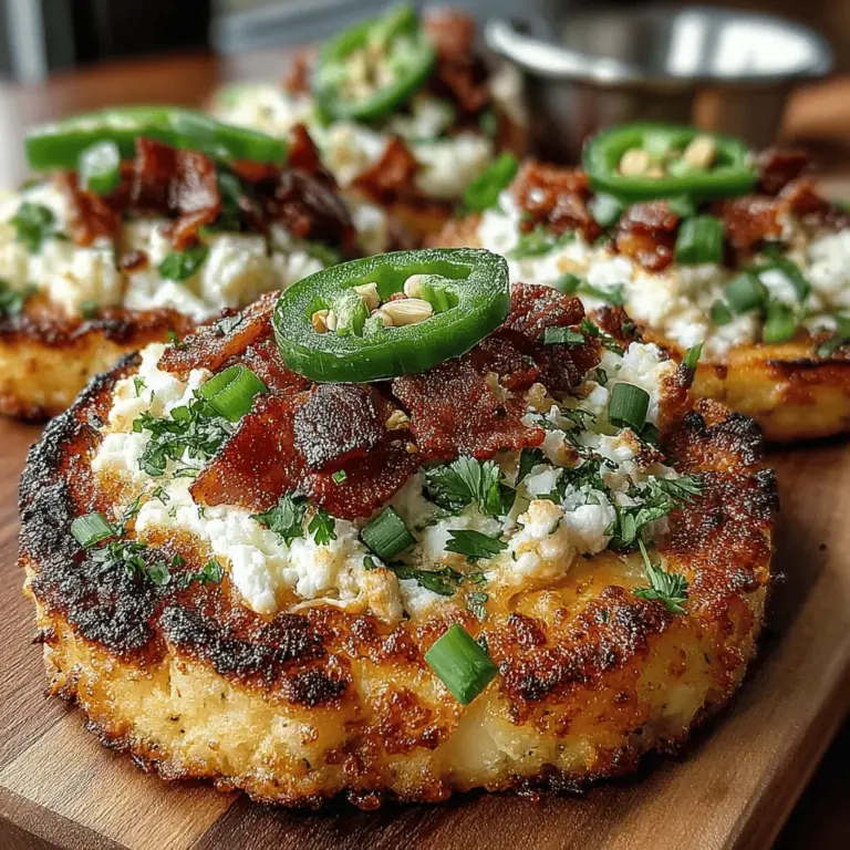 When it comes to irresistible appetizers, Mini Jalapeño Popper Flatbreads are hard to beat. This dish beautifully combines the classic elements of a jalapeño popper into a convenient, bite-sized flatbread format, making it perfect for gatherings, game day parties, or simply a delicious snack at home. With a delightful balance of creamy, cheesy goodness and a spicy kick from fresh jalapeños, these flatbreads are sure to impress both your family and guests alike.