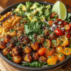 The Crunchy Roasted Chickpea Avocado Bowl is a delightful fusion of flavors and textures that will leave your taste buds dancing. This vibrant dish features crispy roasted chickpeas paired with creamy avocados and fresh vegetables, creating a balanced meal perfect for lunch or dinner. Packed with protein, healthy fats, and essential nutrients, this recipe is not only delicious but also a wholesome choice for health-conscious eaters. Beyond its appealing taste and aesthetic, this bowl is versatile and can be tailored to suit various dietary preferences, making it a go-to option for anyone looking to enjoy a nourishing meal.