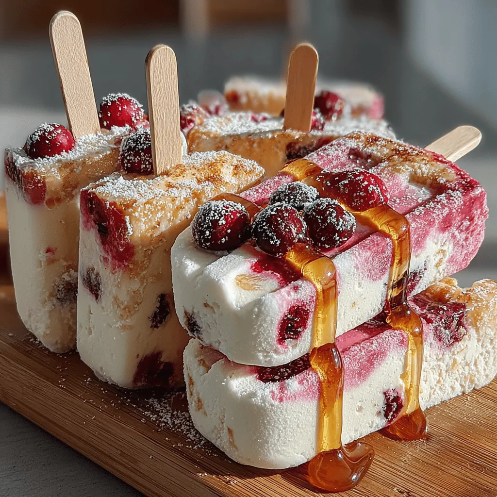 In recent years, there has been a noticeable shift towards healthier dessert options, with many home cooks and food enthusiasts seeking ways to satisfy their sweet cravings without compromising on nutrition. This trend has paved the way for inventive and wholesome treats that not only delight the palate but also nourish the body. One such delightful creation is the <strong>Cranberry Apple Bliss Pops</strong>, a refreshing and vibrant popsicle that captures the essence of seasonal flavors while offering a nutritious profile.” /></p>
</p>
<h2>Safe Ways to Release Popsicles from Molds</h2>
</p>
<p>Successfully releasing your Cranberry Apple Bliss Pops from their molds is crucial for a perfect presentation. Here are some safe and effective methods to do so:</p>
</p>
<p>1. <strong>Warm Water Method</strong>: Fill a bowl or sink with warm water (not boiling) and briefly submerge the popsicle molds for about 10-15 seconds. This gentle heat will help loosen the popsicles without melting them.</p>
</p>
<p>2. <strong>Twist and Pull</strong>: If your molds are designed with a stick, gently twist the stick while pulling it upwards. This motion often helps separate the popsicle from the sides of the mold.</p>
</p>
<p>3. <strong>Run Under Tap Water</strong>: If you prefer not to use a bowl, you can run the mold under warm tap water for a few seconds. Ensure you only immerse the sides of the mold to avoid melting the popsicle itself.</p>
</p>
<p>4. <strong>Silicone Molds</strong>: If you frequently make popsicles, consider using silicone molds, which are naturally flexible and allow for easy removal without any special techniques.</p>
</p>
<p>By utilizing these methods, you can confidently serve your beautiful Cranberry Apple Bliss Pops without any hassle.</p>
</p>
<h2>Creative Variations and Flavor Combinations</h2>
</p>
<p>While the Cranberry Apple Bliss Pops are delightful on their own, experimenting with different flavors and ingredients can elevate your popsicle game. Here are some creative variations and flavor combinations to consider:</p>
</p>
<h3>Alternative Fruit Combinations</h3>
<p>– <strong>Berries Blast</strong>: Substitute cranberries and apples with mixed berries such as strawberries, blueberries, and raspberries for a vibrant, berry-flavored popsicle.</p>
<p>– <strong>Peach Paradise</strong>: Use ripe peaches instead of apples for a sweet and juicy twist. The natural sugars in peaches create a refreshing treat perfect for summer.</p>
<p>– <strong>Tropical Medley</strong>: Combine pineapple, mango, and coconut milk for a tropical take that transports you to the beach.</p>
</p>
<h3>Incorporating Different Yogurt Flavors or Types</h3>
<p>– <strong>Dairy-Free Options</strong>: For lactose-intolerant friends or those on a dairy-free diet, use coconut yogurt or almond yogurt as a creamy base.</p>
<p>– <strong>Flavored Yogurts</strong>: Swap plain yogurt with flavored varieties such as vanilla, honey, or berry-flavored yogurts to enhance the taste without additional sweeteners.</p>
</p>
<h3>Experimenting with Add-Ins</h3>
<p>– <strong>Nuts and Seeds</strong>: Add a tablespoon of chopped nuts or seeds like almonds, walnuts, or chia seeds for a crunchy texture.</p>
<p>– <strong>Chocolate Chips</strong>: For a sweet surprise, fold in mini chocolate chips right before pouring the mixture into the molds.</p>
</p>
<h3>Seasonal Variations</h3>
<p>– <strong>Summer</strong>: Focus on refreshing fruit combinations, such as watermelon and mint, or strawberry and basil, perfect for hot days.</p>
<p>– <strong>Fall</strong>: Embrace seasonal flavors with pumpkin puree, cinnamon, and nutmeg for a cozy fall-inspired popsicle.</p>
<p>– <strong>Winter</strong>: Incorporate festive ingredients like peppermint extract or chocolate for a holiday-themed treat.</p>
</p>
<h2>Serving Suggestions and Pairings</h2>
</p>
<p>Enhancing your popsicle presentation can make them more appealing at gatherings or family events. Here are some serving suggestions:</p>
</p>
<h3>Ideas for Serving at Gatherings</h3>
<p>– <strong>Festive Display</strong>: Arrange your Cranberry Apple Bliss Pops on a platter surrounded by fresh fruit, edible flowers, or crushed ice. This not only adds visual appeal but also encourages guests to mix and match flavors.</p>
<p>– <strong>Popsicle Bar</strong>: Set up a DIY popsicle bar with various toppings like granola, chopped nuts, and drizzles of honey or chocolate sauce, allowing guests to customize their treats.</p>
</p>
<h3>Pairing Suggestions with Beverages</h3>
<p>– <strong>Iced Tea</strong>: Serve with a refreshing glass of iced tea, whether sweetened or herbal, to complement the fruity flavors of your popsicles.</p>
<p>– <strong>Lemonade</strong>: Pairing with lemonade offers a perfect balance of sweetness and tanginess, making for a refreshing summer drink.</p>
</p>
<h3>Serving with a Side of Fresh Fruit or Granola</h3>
<p>– Serve your popsicles alongside a small bowl of fresh fruit or granola for added texture and health benefits. This combination can turn your popsicles into a more filling snack or dessert.</p>
</p>
<h2>Nutritional Information</h2>
</p>
<p>Understanding the nutritional profile of your homemade Cranberry Apple Bliss Pops can help you appreciate their health benefits compared to store-bought alternatives.</p>
</p>
<h3>Breakdown of Calories and Macronutrients</h3>
<p>On average, each Cranberry Apple Bliss Pop contains approximately:</p>
<p>– <strong>Calories</strong>: 70-100 calories (depending on the sweetness of the fruits used)</p>
<p>– <strong>Protein</strong>: 2-3 grams from the yogurt</p>
<p>– <strong>Carbohydrates</strong>: 15-20 grams primarily from fruits</p>
<p>– <strong>Fats</strong>: 1-2 grams if using full-fat yogurt</p>
</p>
<h3>Highlighting Health Benefits</h3>
<p>– <strong>Cranberries</strong>: Packed with antioxidants, cranberries aid in urinary tract health and are known for their anti-inflammatory properties.</p>
<p>– <strong>Apples</strong>: Rich in fiber and vitamin C, apples promote digestive health and can help lower cholesterol levels.</p>
<p>– <strong>Yogurt</strong>: Provides probiotics that support gut health and is an excellent source of calcium and protein.</p>
</p>
<h3>Comparison with Store-Bought Frozen Treats</h3>
<p>Unlike many store-bought frozen treats that often contain added sugars, artificial flavors, and preservatives, homemade popsicles allow you to control the ingredients. You can enjoy a guilt-free indulgence that is not only delicious but also nutritious.</p>
</p>
<h2>Storage and Shelf Life</h2>
</p>
<p>To ensure your homemade popsicles remain fresh and flavorful, follow these best practices for storage:</p>
</p>
<h3>Best Practices for Storing Homemade Popsicles</h3>
<p>– <strong>Use Airtight Containers</strong>: Once the popsicles are removed from the molds, place them in an airtight container to prevent freezer burn and maintain their texture.</p>
<p>– <strong>Separate Layers</strong>: If stacking popsicles, use parchment paper between layers to prevent them from sticking together.</p>
</p>
<h3>Tips for Maintaining Flavor and Texture</h3>
<p>– <strong>Cool Down Before Freezing</strong>: Allow the popsicle mixture to cool to room temperature before placing it in the freezer. This prevents ice crystals from forming, ensuring a smoother texture.</p>
<p>– <strong>Avoid Opening the Freezer Frequently</strong>: Each time the freezer door is opened, warm air enters, which can affect the consistency of your popsicles.</p>
</p>
<h3>Maximum Shelf Life of Ingredients</h3>
<p>Homemade popsicles can generally be stored in the freezer for up to two months. However, for the best flavor and texture, consuming them within a month is recommended. Ingredients like yogurt and fruit can degrade in quality over time, so freshness matters.</p>
</p>
<h2>Conclusion</h2>
</p>
<p>Making and enjoying Cranberry Apple Bliss Pops is not only a delightful culinary adventure but also a healthy way to satisfy your sweet tooth. With their vibrant colors, refreshing taste, and numerous health benefits, these popsicles are perfect for warm weather gatherings, kids’ parties, or a special treat after dinner.</p>
</p>
<p>The ease of preparing these pops allows for endless experimentation with flavors and ingredients, making it a fun activity to share with family and friends. Whether you stick to the original recipe or venture into creative combinations, the joy of homemade popsicles is sure to bring smiles all around.</p>
</p>
<p>So, gather your ingredients, invite your loved ones, and embark on the flavorful journey of creating Cranberry Apple Bliss Pops. You might just find a new favorite treat!</p>
</div>