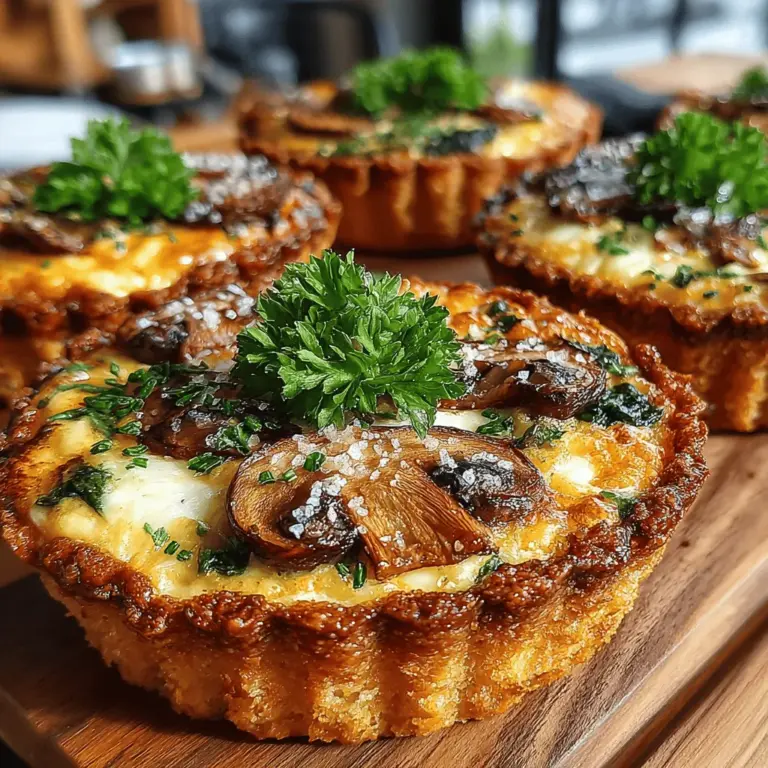In the realm of quick and delightful meals, Savory Spinach & Mushroom Mini Tortilla Quiches stand out as an ideal choice for any occasion. These versatile bite-sized quiches are perfect for brunch gatherings, family dinners, or even a cozy snack on a quiet evening. They offer a delightful blend of flavors, combining a crispy tortilla base with a rich egg filling and a medley of fresh vegetables. Not only are they easy to prepare, but these mini quiches also pack a nutritional punch, making them a fantastic addition to your culinary repertoire.