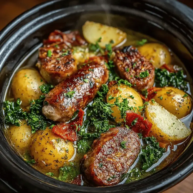 As the crisp autumn air settles in and the leaves begin to change, there’s nothing quite like a warm, hearty dish to evoke the cozy feelings of the season. The Cozy Autumn Sausage and Potato Delight is the perfect recipe to embrace the flavors of fall while providing a nourishing meal for family and friends. This comforting dish combines savory Italian sausage with tender baby potatoes and vibrant greens, all simmered to perfection in a crockpot.