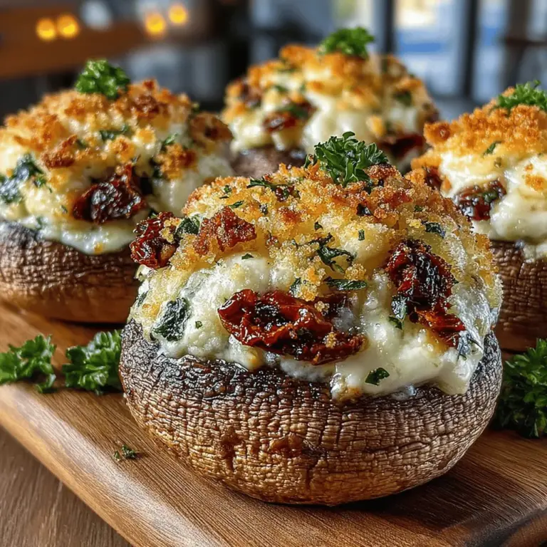 If you're on the hunt for an appetizer that captures attention and delights the palate, look no further than sundried tomato and cheese stuffed mushrooms. This dish marries the earthy flavor of mushrooms with the rich, tangy notes of sundried tomatoes and the creaminess of cheese, resulting in a savory bite that is hard to resist. Whether served at a casual gathering, holiday feast, or an elegant dinner party, these stuffed mushrooms are sure to impress your guests and elevate any occasion.