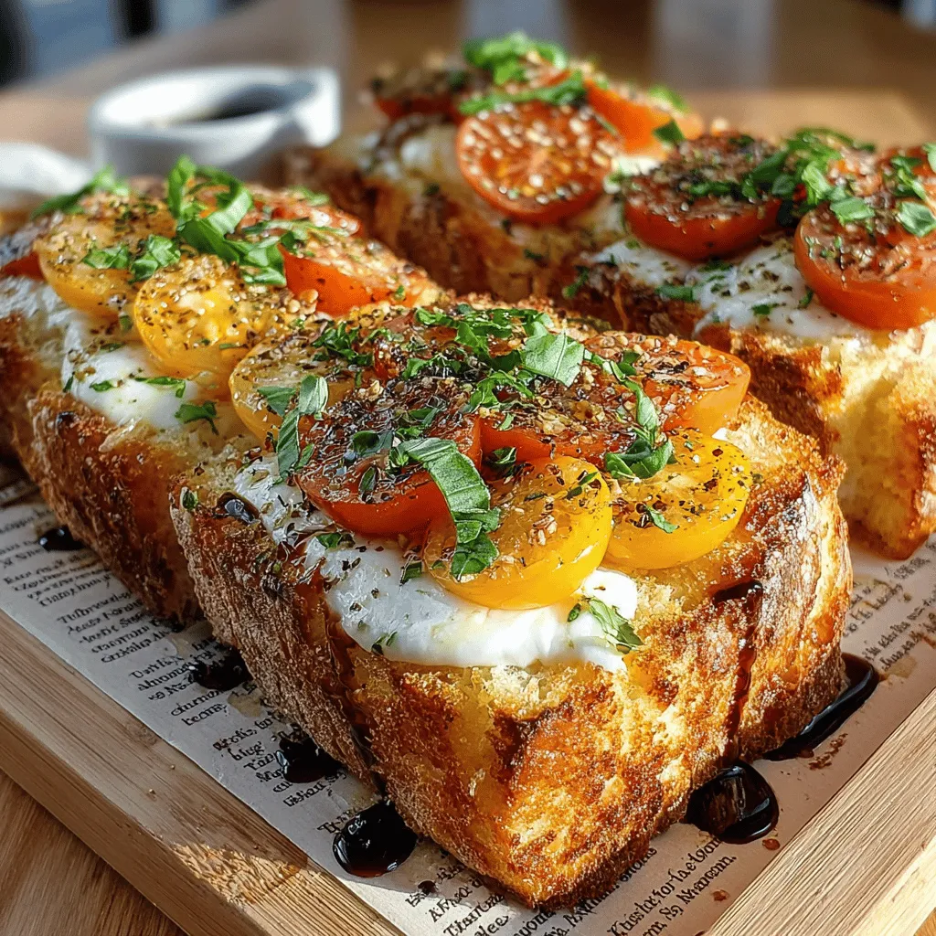 When it comes to appetizers that capture the essence of Italian cuisine, few dishes can rival the charm and deliciousness of Caprese Garlic Bread. This delightful recipe marries the classic flavors of a Caprese salad—fresh mozzarella, ripe tomatoes, and fragrant basil—with the comforting, buttery goodness of garlic bread. It’s a dish that not only satisfies the taste buds but also offers a visual feast, making it perfect for gatherings, casual meals, or simply indulging in a moment of culinary joy.