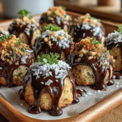 When preparing your Choco-Banana Bliss Bites, it's essential to ensure that you make the most of your ingredients while minimizing waste. Start by selecting ripe bananas, as they not only enhance the flavor but are also easier to mash. To ensure even coverage when dipping the bites in chocolate, use a fork to hold the banana mixture while drizzling the melted chocolate over it. This method allows you to control the amount of chocolate you use and prevents excess from pooling at the bottom.