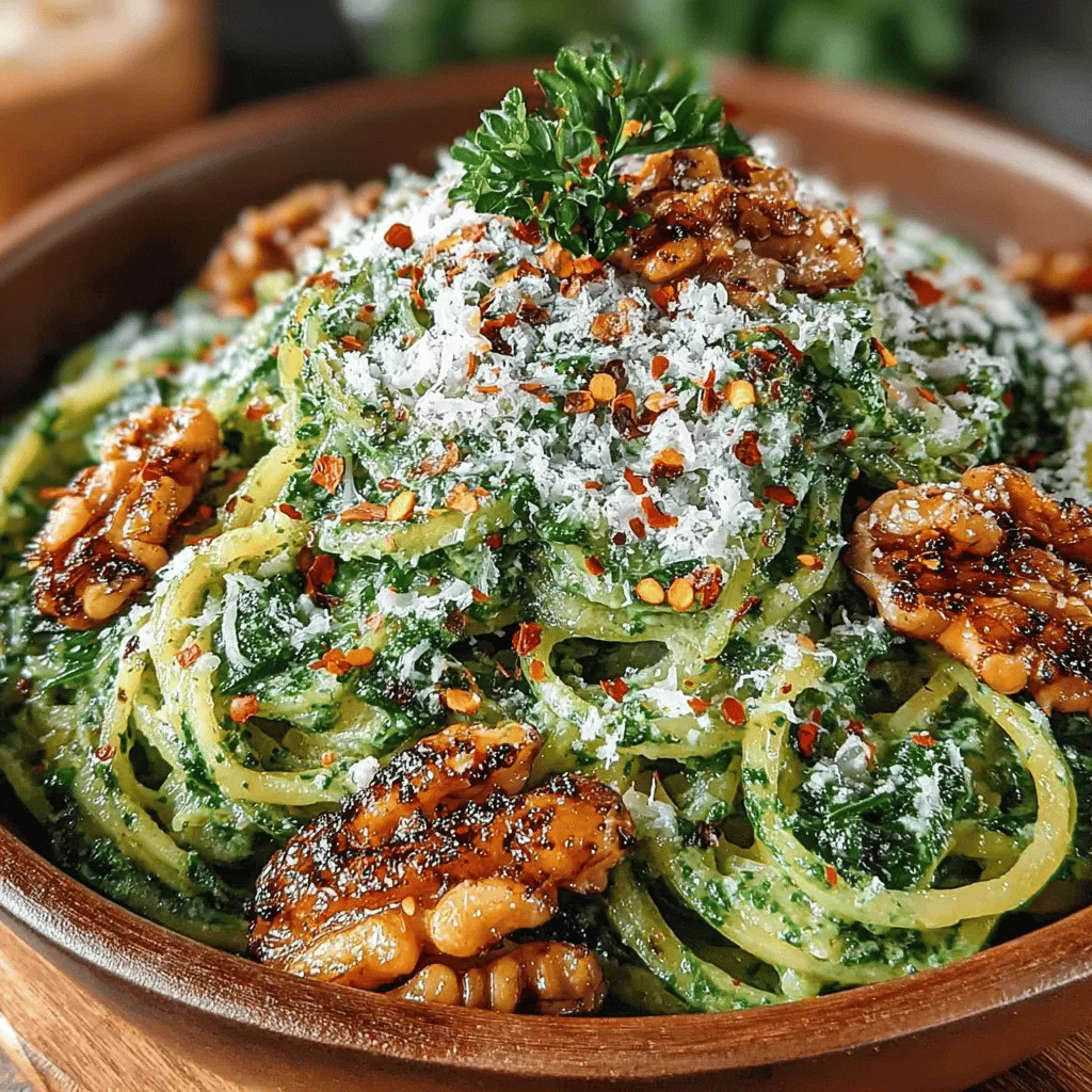 If you're looking for a fresh and healthy twist on traditional pasta dishes, Creamy Spinach Pesto Spaghetti Squash is a recipe that will surely impress. This vibrant dish combines the unique texture of roasted spaghetti squash with a rich and creamy spinach pesto, creating a satisfying meal that caters to both taste buds and health-conscious diets. With its colorful presentation and delightful flavors, this recipe is not only a feast for the eyes but also a nourishing option for anyone seeking a lower-carb alternative to conventional pasta.