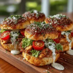 When it comes to easy, crowd-pleasing recipes, Mini Chicken Caesar Biscuit Sliders stand out as a delicious choice that combines comfort food with classic flavors. This dish takes the beloved elements of a traditional Caesar salad—tender chicken, creamy dressing, and crunchy greens—and wraps them in warm, flaky biscuit sliders. Perfect for gatherings, game days, or simply a cozy family dinner, these sliders are not only simple to prepare but also offer a delightful bite-sized experience that everyone will enjoy.