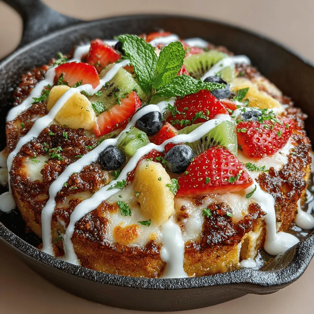 Are you ready to embark on a culinary adventure that marries the delightful flavors of sweet and savory in one unforgettable dish? Introducing the Fruit Pizza Chicken Skillet: a novel twist on traditional pizza that features juicy chicken, vibrant fresh fruits, and rich cheese, all cooked in a single skillet. This innovative recipe is not only visually appealing but also offers a burst of flavors that will excite your taste buds and leave you craving more.