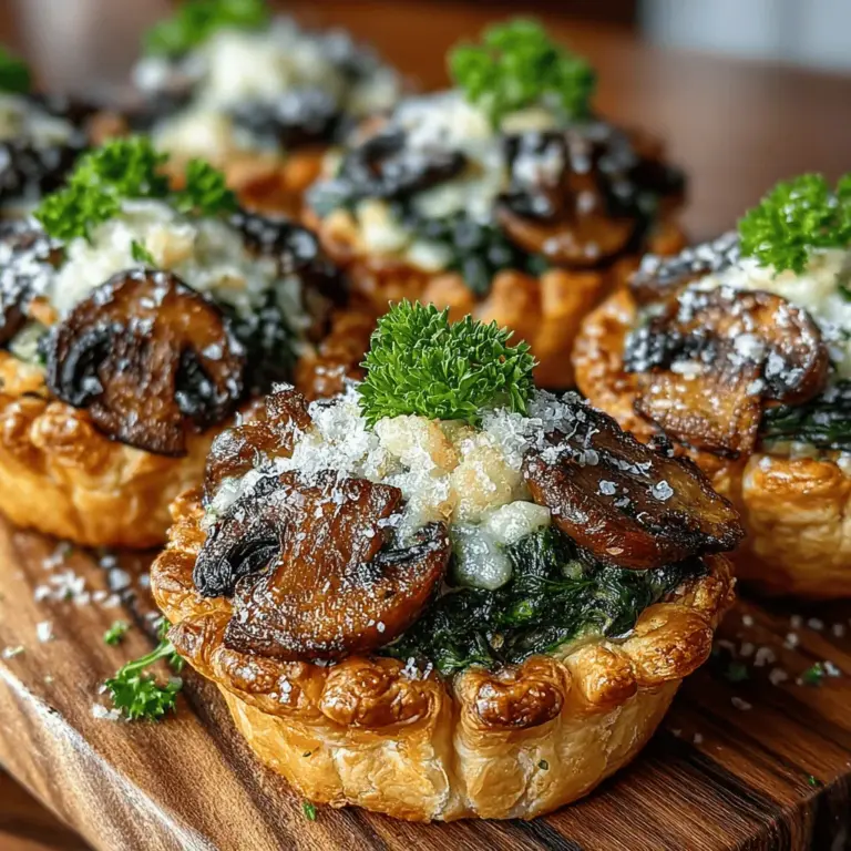 Are you looking for a delectable appetizer that’s sure to impress your guests? Look no further than Mini Spinach & Mushroom Melt Cups. These bite-sized treats artfully combine the earthy flavors of sautéed mushrooms and fresh spinach, enveloped in a rich, creamy cheese blend that melts in your mouth. Ideal for parties, gatherings, or even a cozy night at home, these melt cups are not only easy to prepare but also visually enticing, making them a standout addition to any spread. In this article, we’ll delve into the ingredients that make these cups so delightful, outline the preparation steps, and highlight the benefits of adding this recipe to your culinary repertoire.