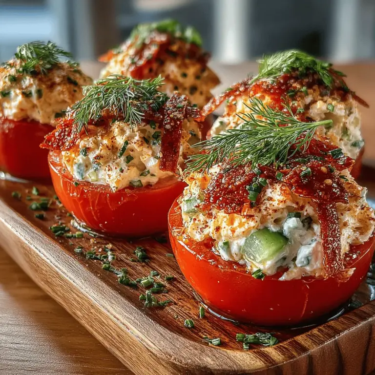 Summer is the perfect time to embrace fresh, vibrant flavors, and what better way to celebrate the season than with a delightful recipe for Tropical Mini Tuna Salad Stuffed Tomatoes? This dish encapsulates the essence of summer gatherings, picnics, and light lunches, offering a refreshing and nutritious option that is both visually appealing and satisfying. The combination of hearty tuna and ripe tomatoes creates a harmonious balance of flavors, making it a standout choice for any occasion.