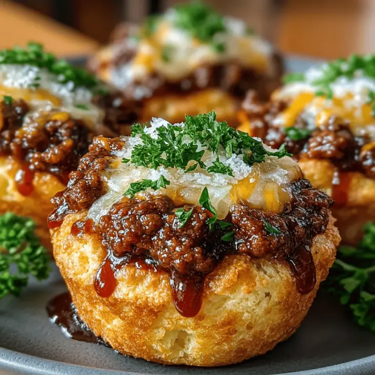 Sloppy Joe Biscuit Cups Delight is a playful and delicious variation of the traditional sloppy joe sandwich, offering a unique twist that elevates comfort food to a whole new level. This dish features the savory filling of sloppy joes nestled within tender, flaky biscuit cups, making it an ideal option for casual get-togethers, family dinners, or a cozy night spent at home. With a straightforward recipe and minimal preparation time, even novice cooks can create these mouthwatering treats with ease. This article will take you through the essential ingredients, the step-by-step preparation, and the delightful experience of savoring Sloppy Joe Biscuit Cups Delight.