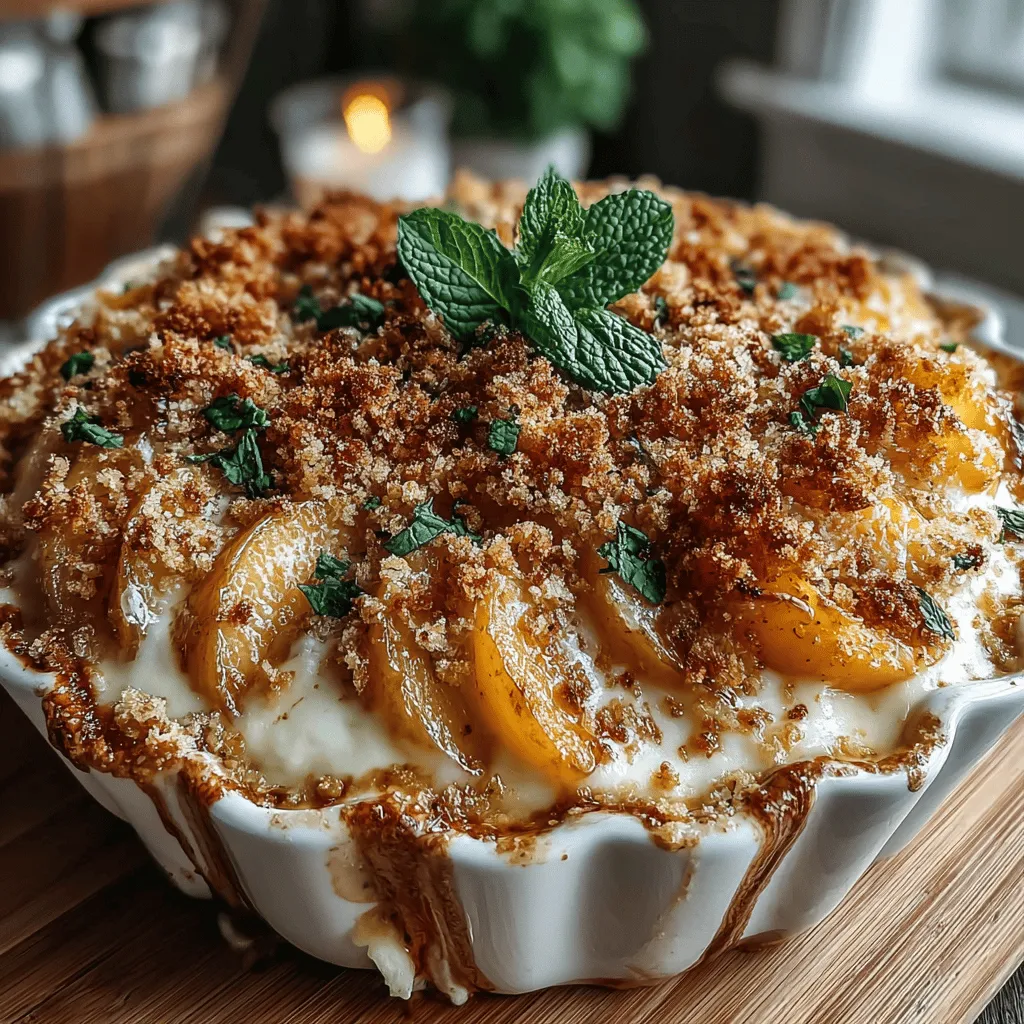 If you’re searching for a unique and delightful dish that marries sweet and savory flavors, look no further than Cheesy Peach Casserole. This innovative recipe brings together the juicy sweetness of fresh peaches and the rich creaminess of cheese, creating a comforting dish that can easily become the centerpiece of any gathering. Whether you’re hosting a casual potluck, enjoying a family dinner, or simply want to impress your guests with a novel recipe, this casserole will not disappoint.