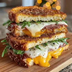 Creating the perfect Grilled Charcuterie Board Sandwich Melt begins with how you layer your ingredients. This step is crucial for achieving balanced flavor in every bite. Start by selecting a hearty bread that can hold up to the fillings, such as a rustic sourdough or a sturdy ciabatta.