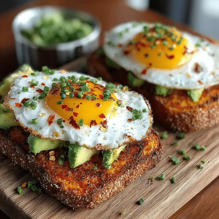 In the realm of breakfast options, Sweet Potato Sunrise Toast stands out as a vibrant and nutritious choice that caters to health enthusiasts and food lovers alike. This dish is not only visually appealing with its rich colors but also power-packed with essential nutrients that fuel your day. Crafted from simple yet wholesome ingredients, Sweet Potato Sunrise Toast embodies the essence of a balanced breakfast, making it a perfect start to your morning routine.