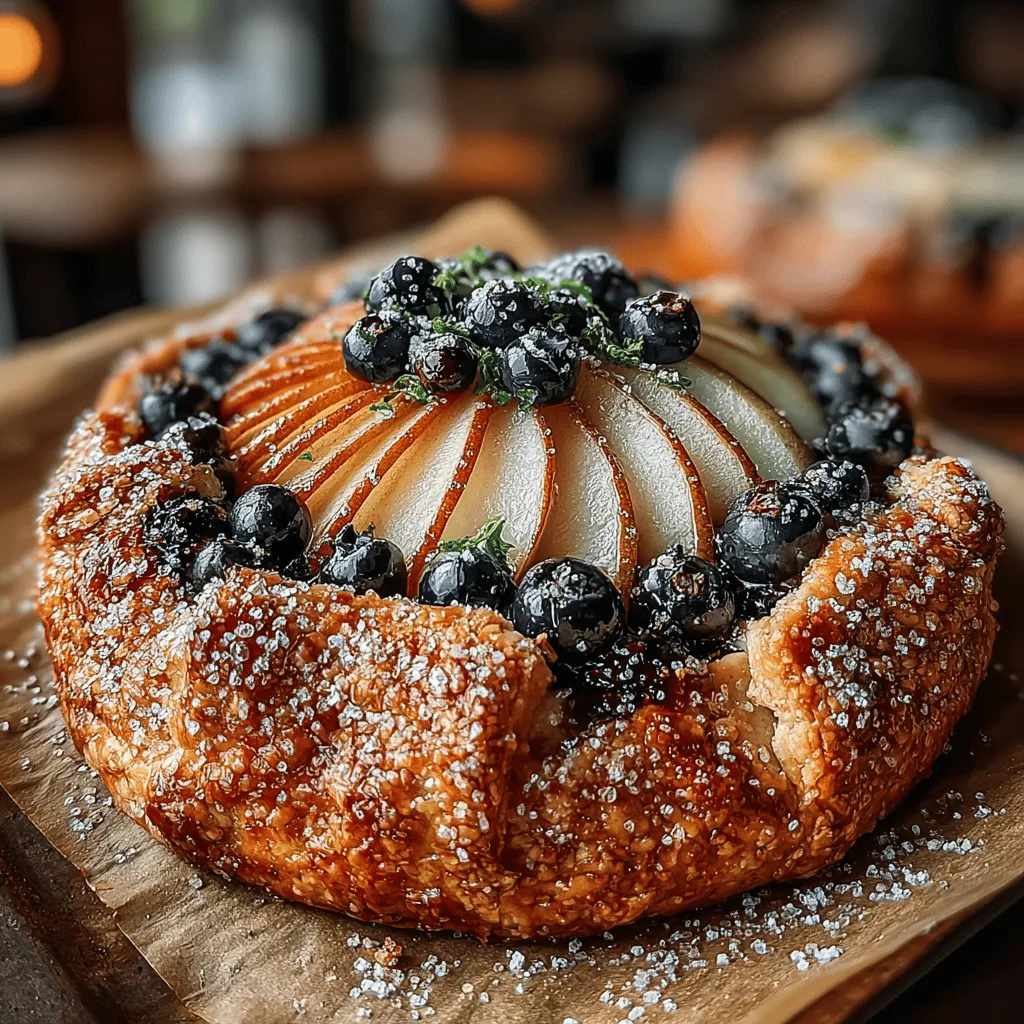 There's something undeniably comforting about a Rustic Pear & Blueberry Galette. This delightful dessert captures the essence of autumn with its vibrant colors and harmonious flavors. As the seasons shift, so do the ingredients we use in our kitchens, and this galette is a celebration of that seasonal bounty. With juicy pears mingling with tart blueberries, each bite offers a perfect balance of sweetness and acidity, enveloped in a flaky, buttery crust.