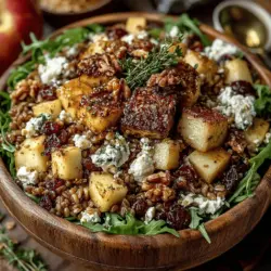Warm Apple Walnut Farro Salad Recipe
