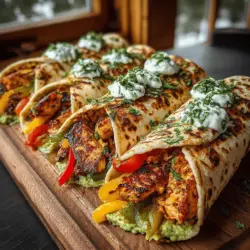 Zesty Chicken Fajita Wraps with Creamy Avocado
