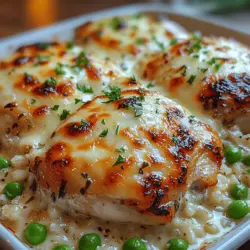 Creamy Garlic Herb Chicken and Rice Bake