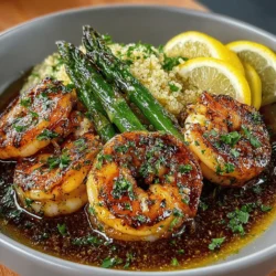 In recent years, the culinary landscape has witnessed a significant shift towards vibrant, healthy meals that are not only visually appealing but also packed with nutrients. One dish that perfectly embodies this trend is the Zesty Lemon Garlic Shrimp and Asparagus Bowls. This delightful recipe combines succulent shrimp with crisp asparagus, all enveloped in a bright and tangy lemon-garlic sauce. It stands out as a nutritious and satisfying meal option, ideal for weeknight dinners or meal prep. What makes this dish even more enticing is its simplicity; it is not only easy to prepare but also bursting with flavor and freshness.