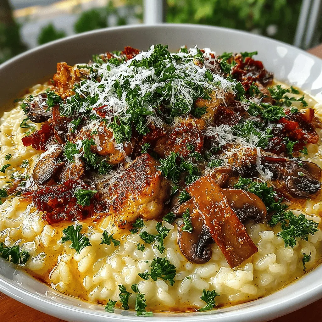 Heavenly Creamy Mushroom and Chicken Risotto is a dish that brings comfort and warmth to any dining table. With its rich flavors and creamy consistency, this risotto stands out as a perfect meal for various occasions, whether it's a cozy family dinner or a special gathering with friends. The combination of earthy mushrooms, succulent chicken, and the signature creamy texture of Arborio rice creates a culinary delight that is both satisfying and elegant. As you savor each bite, the balance of textures and flavors will make you appreciate the art of Italian cooking.