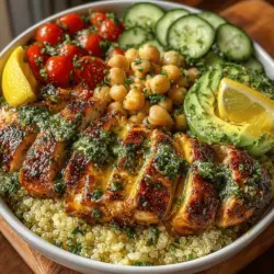 Savory Lemon Herb Grilled Chicken Bowls: A Flavorful Delight
