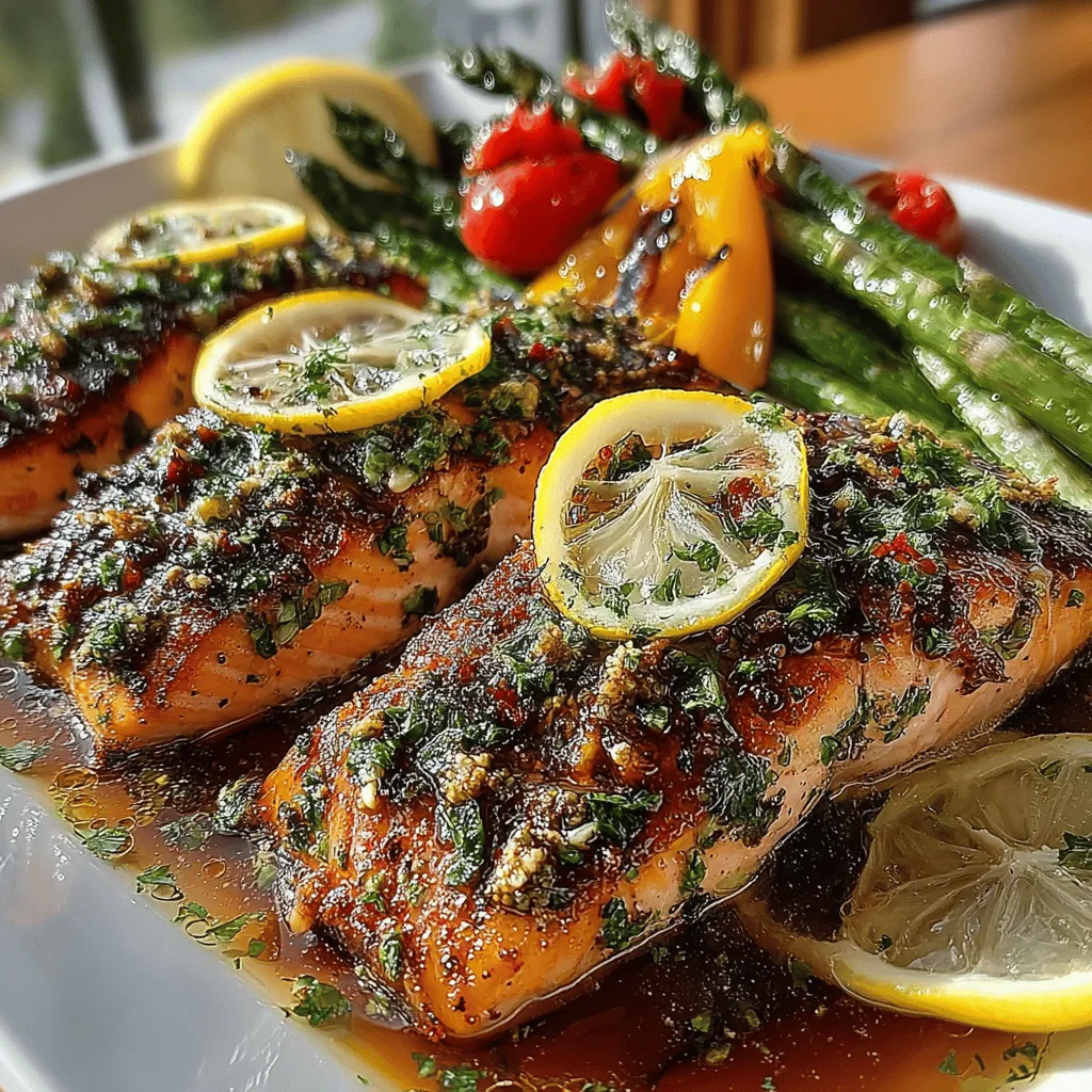 The "Citrusy Herb-Infused Grilled Salmon with Seasonal Veggies" is a culinary delight that brings together the vibrant flavors of fresh herbs and citrus, perfectly complementing the rich, buttery taste of salmon. This dish is not only a feast for the senses but also a celebration of healthful ingredients, making it an ideal choice for a variety of dining occasions. Whether you're planning a family dinner, hosting friends for a summer barbecue, or looking for a quick and nutritious weeknight meal, this recipe ticks all the boxes.