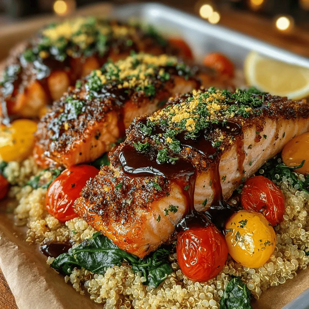 When it comes to preparing a wholesome meal that packs a flavorful punch, the Zesty One-Pan Lemon Herb Salmon and Quinoa is a standout option. This delightful dish not only impresses with its vibrant combination of ingredients but also offers a symphony of tastes that can satisfy even the pickiest of eaters. Whether you're an experienced home cook or just starting, this recipe embodies simplicity and sophistication, making it an ideal choice for weeknight dinners or special occasions.