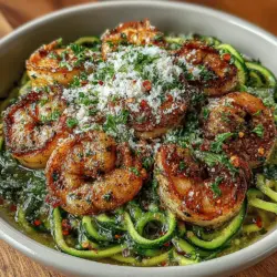 Zesty Lemon Garlic Shrimp & Zucchini Noodles