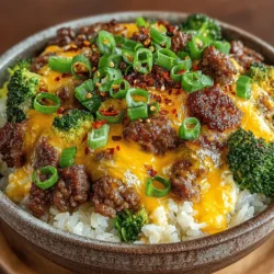 In the realm of quick and satisfying meals, Cheesy Beef and Broccoli Rice Bowls stand out as a comforting favorite. This recipe combines the heartiness of ground beef with the nutritious crunch of broccoli, all enveloped in creamy cheddar cheese and served over fluffy rice. Perfect for busy weeknights or cozy family dinners, this dish is as simple to prepare as it is delightful to eat. In this article, we’ll explore the ingredients, the cooking process, and the benefits of this delicious recipe, ensuring you have everything you need to recreate it at home.