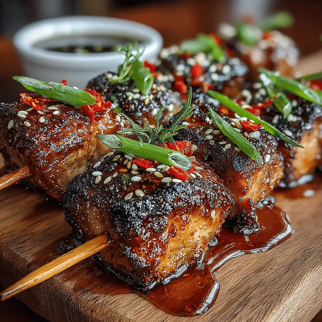 Sweet Sticky Teriyaki Chicken Skewers are a delectable dish that has captured the hearts and palates of food lovers worldwide. This recipe combines tender pieces of chicken marinated in a rich, sweet sauce and grilled to perfection, resulting in a dish that is both visually appealing and bursting with flavor. The skewers are not just a treat for the taste buds; they also evoke a sense of warmth and comfort, making them a favorite at barbecues, family gatherings, or simply as a weeknight dinner option.