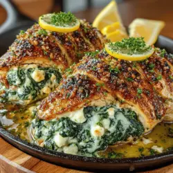 Spinach & Feta Delight: Stuffed Chicken Breast