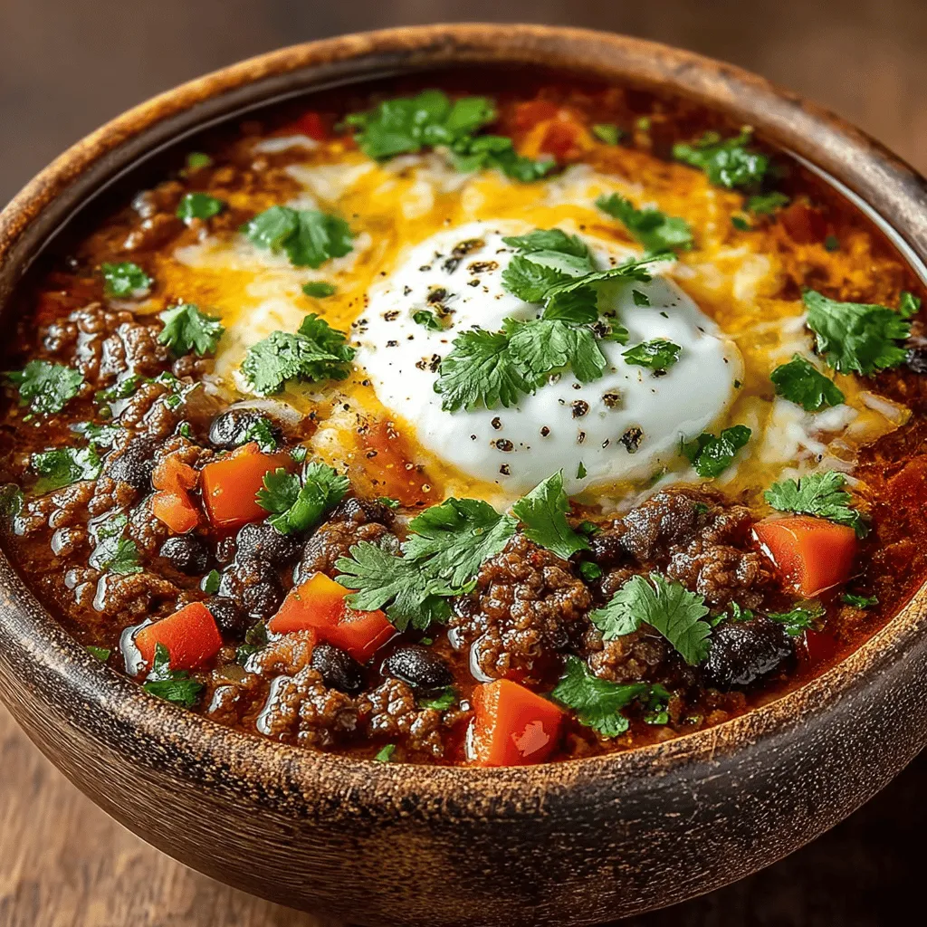 If you're looking for a meal that combines hearty flavors, quick preparation, and comforting satisfaction, then look no further than the Speedy Beef and Black Bean Chili. This recipe is a perfect solution for busy weeknights or laid-back weekends when you crave something warm and fulfilling without spending hours in the kitchen. With a rich combination of ground beef, black beans, and a carefully selected blend of spices, this chili is designed to please even the pickiest eaters while delivering a nutritious punch.