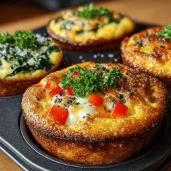 In the quest for quick, healthy meals that don’t compromise on taste, Spinach-Powered High-Protein Egg Muffins emerge as a perfect solution. Packed with protein and vibrant vegetables, these muffins are not only easy to prepare but also versatile, making them an excellent choice for breakfast, lunch, or a nutritious snack. Whether you’re an athlete looking to fuel your workouts or someone simply trying to maintain a balanced diet, these muffins deliver a wholesome burst of flavor and nutrients in every bite. This article provides a detailed exploration of this delightful recipe, its nutritional benefits, and tips for customization, ensuring you can enjoy these muffins guilt-free while fueling your day.