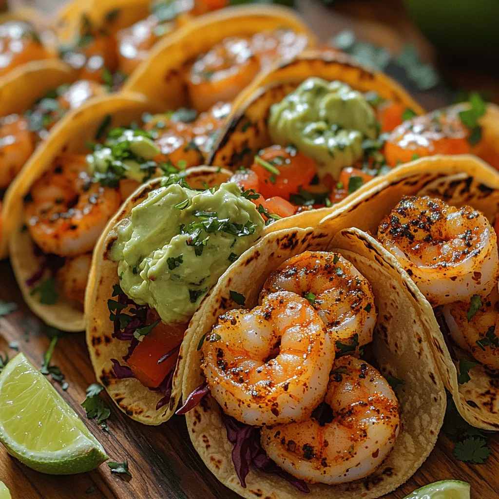 To elevate your Zesty Shrimp Tacos, let’s start by making the creamy avocado crema. This delightful sauce not only adds a rich texture but also brings a refreshing balance to the zesty shrimp filling. Here’s how to whip it up: