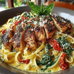 Creamy Tuscan Chicken Pasta with Spinach
