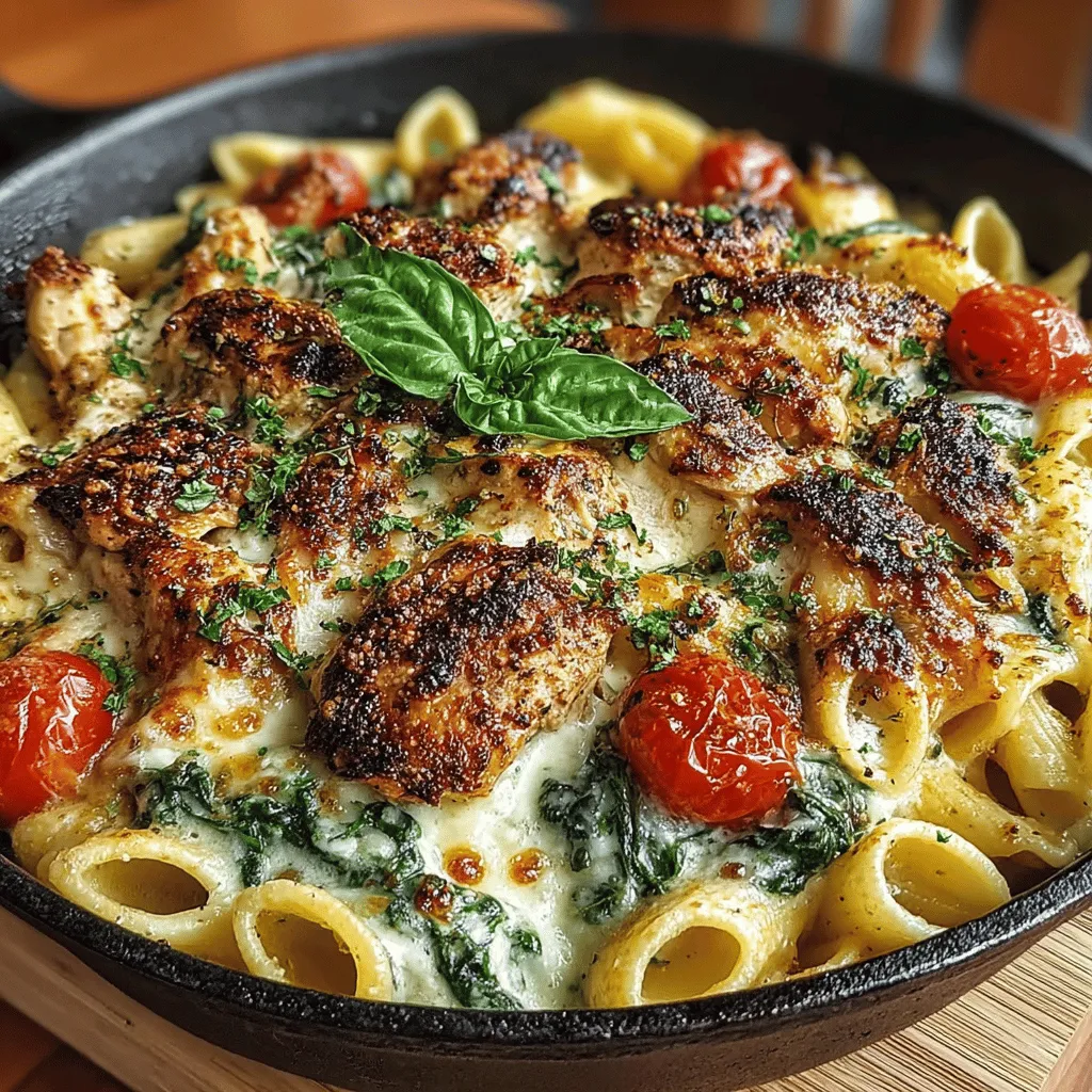 If you're seeking a dish that embodies comfort while delivering robust flavors, look no further than the Creamy Spinach & Chicken Pasta Bake. This one-dish wonder is a perfect harmony of tender penne pasta, succulent chicken, vibrant spinach, and a rich, creamy sauce, topped off with melty mozzarella and savory Parmesan cheese. Not only is it a feast for the taste buds, but it's also an ideal choice for family dinners or meal prep, making it a versatile addition to your culinary repertoire. In this article, we will delve into the step-by-step process of preparing this delightful dish, the health benefits of its ingredients, and some variations to tailor it to your preferences.