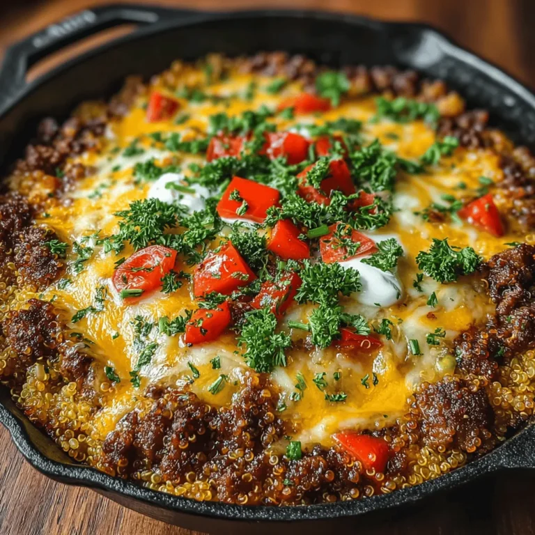 In the realm of comfort food, few dishes can match the warmth and satisfaction of a cheesy casserole. The Cheesy Beef & Quinoa Bliss is a delightful blend of hearty flavors and nutritious ingredients, making it an ideal choice for family dinners or meal prep. With its combination of ground beef, quinoa, vibrant vegetables, and melty cheese, this one-pan dish offers a complete meal that is both filling and flavorful. In this article, we will explore the recipe, its nutritional benefits, and tips for making it your own.